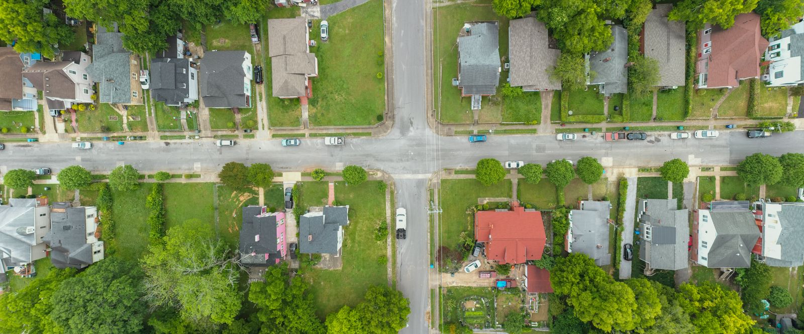 Homes and streets in Squirrel Hill